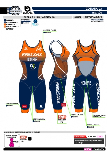 Tritraje PRO abierto 2.0 - Marino