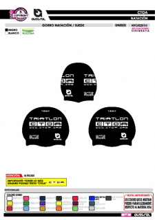 Gorro Natacion SUEDE - Negro 2