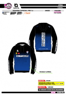 Sudadera Capucha PRO 1.6 -... 2