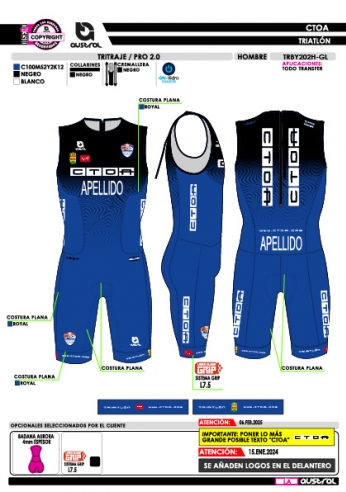 Tritraje PRO 2.0 - Azul