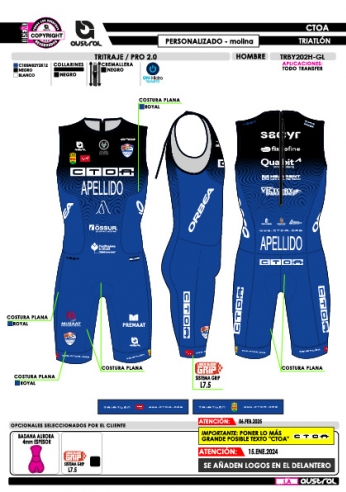 Tritraje PRO 2.0 - Molina - Azul