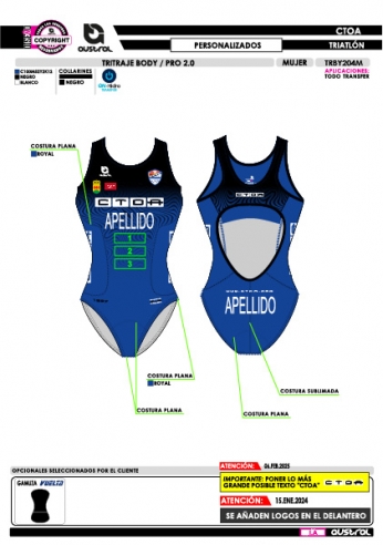 Tritraje Body PRO 2.0 - Logos...