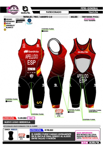 Tritraje PRO abierto 2.0 -...