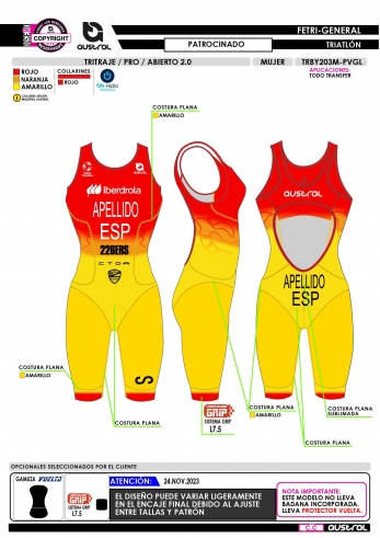 Tritraje PRO abierto 2.0 -...