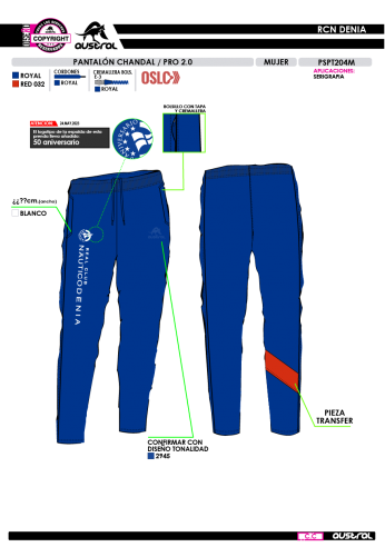 Pant. Chándal PRO 2.0 - Royal