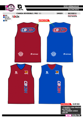 Camisa Reversible PRO 1.1 -  Royal