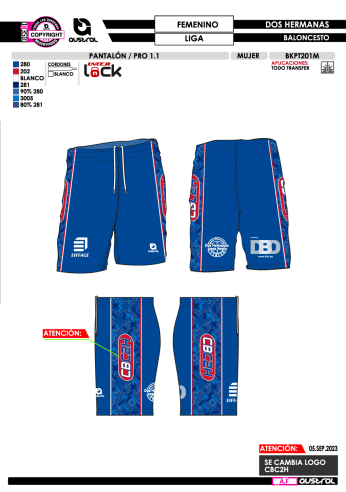 Pantalón PRO 1.1 - Liga EBA Femenino...