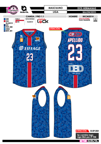 Camisa PRO 1.1 - Liga EBA Femenino -... Camisa PRO 1.1 - Liga EBA Femenino -...