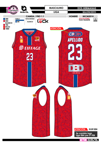 Camisa PRO 1.1 - Liga EBA Masculino -...