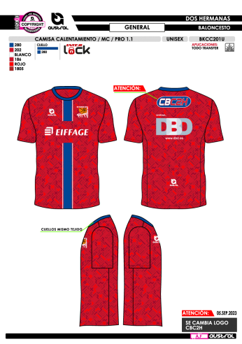 Camisa Calentamiento MC PRO 1.1 - Rojo