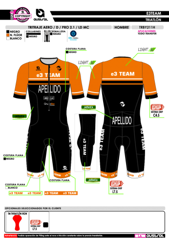 Tritraje AERO D PRO 2.1 LD MC - Negro