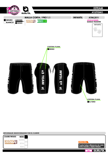 Malla Corta PRO 1.1 - Negro