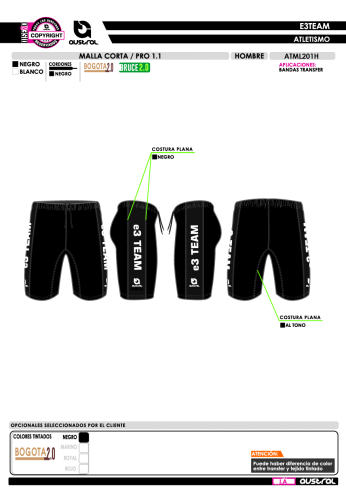 Malla Corta PRO 1.1 - Negro