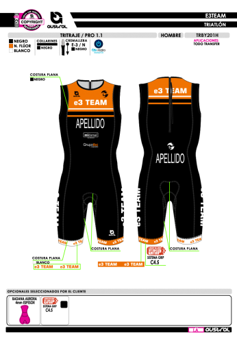 Tritraje PRO 1.1 - Negro