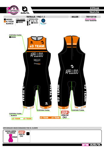 Tritraje PRO 1.1 - Negro