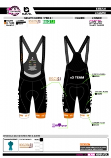 Culotte Corto PRO 3.1 - Negro 2