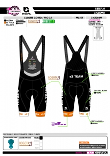 Culotte Corto PRO 3.1 - Negro 2