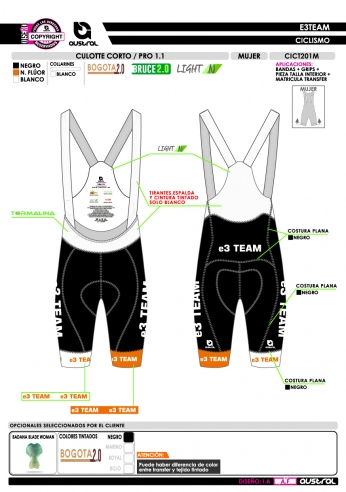 Culotte Corto PRO 1.1 - Negro