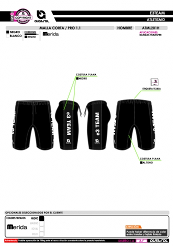 Malla Corta PRO 1.1 - Negro