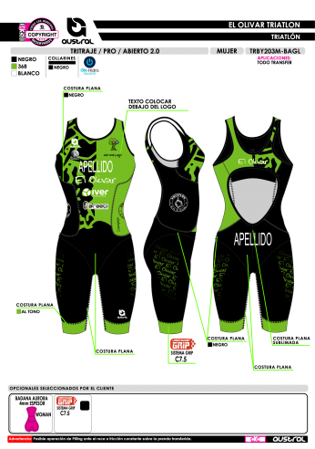 Tritraje PRO abierto 2.0 - Verde