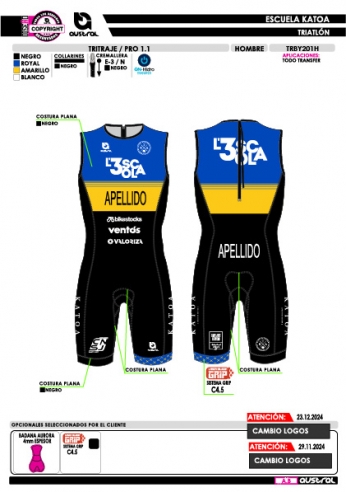 Tritraje PRO 1.1 - Negro