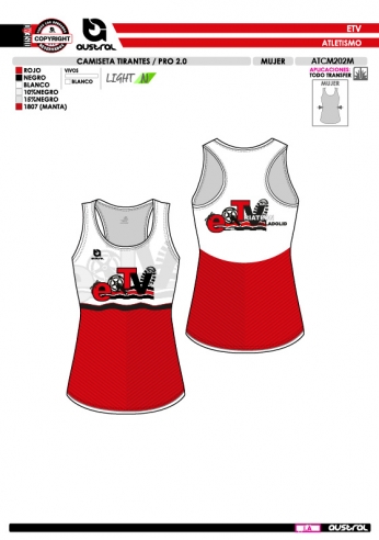 Camiseta tirantes PRO 2.0 - Rojo