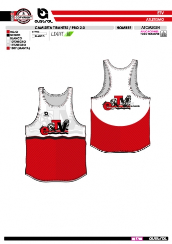 Camiseta tirantes PRO 2.0 - Rojo Camiseta tirantes PRO 2.0 - Rojo