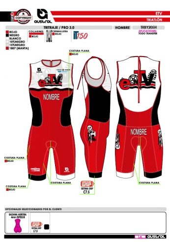 Tritraje PRO 3.0 - Rojo Tritraje PRO 3.0 - Rojo