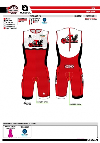 Tritraje K - Rojo