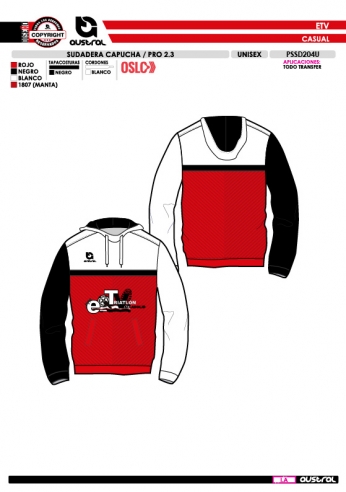 Sudadera capucha PRO 2.3 - Rojo Sudadera capucha PRO 2.3 - Rojo