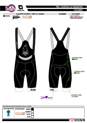 Culotte Corto PRO 3.1 Basic - Negro