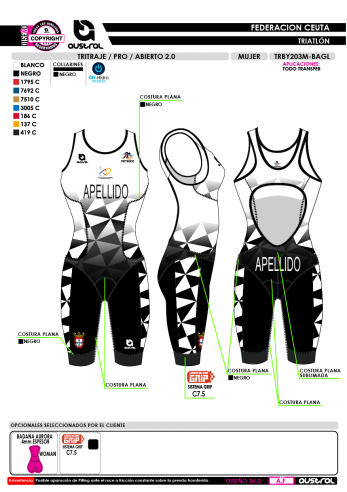 Tritraje PRO abierto 2.0 - Blanco