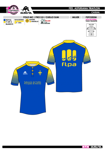 Polo MC PRO 2.0 Cuello Slim - Royal