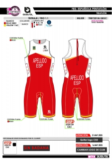 Tritraje PRO 1.1 - Rojo 2