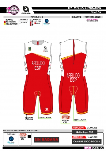 Tritraje K - Rojo