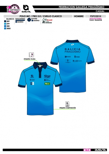 Polo MC PRO 2.0 Cuello Clásico - Royal