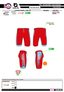 Culote CORTO PRO 2.0 - Rojo 2