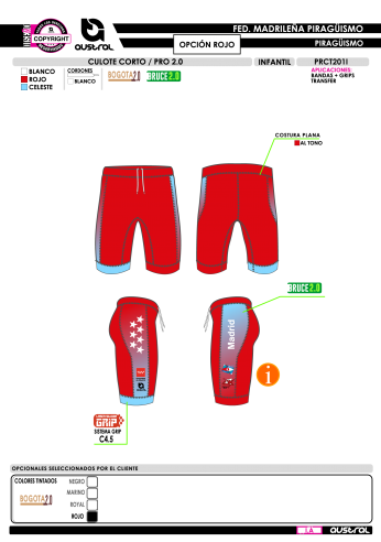 Culote CORTO PRO 2.0 - Rojo