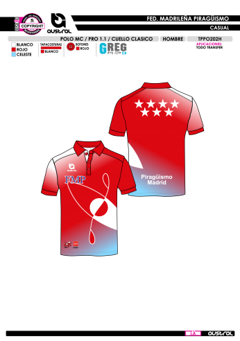 Polo MC PRO 1.1 Cuello Clásico - Rojo