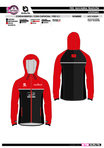 Cortavientos PRO 2.1 con Capucha - Rojo