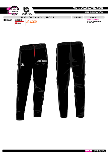 Pant. Chándal PRO 1.1 - Negro