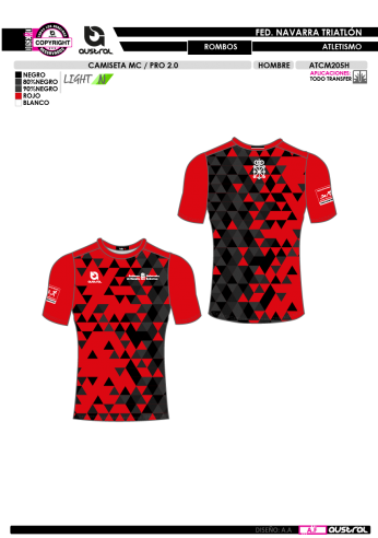 Camiseta MC PRO 2.0 - Rombos - Rojo