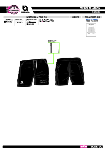 Bermuda PRO 2.3 - Negro