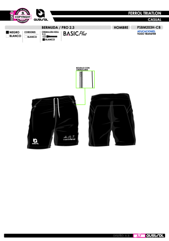 Bermuda PRO 2.3 - Negro