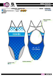 Bañador Tirante Fino - Royal 2