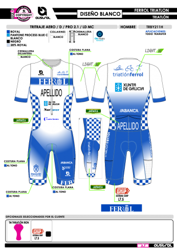 Tritraje AERO D PRO 2.1 LD MC - Blanco