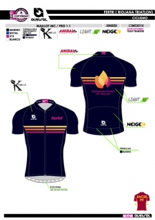 Maillot MC PRO 1.1 - Marino 2