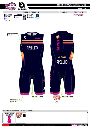 Tritraje PRO 1.1 - Marino
