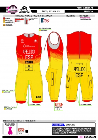 Tritraje PRO 3.0 - Élite - Amarillo