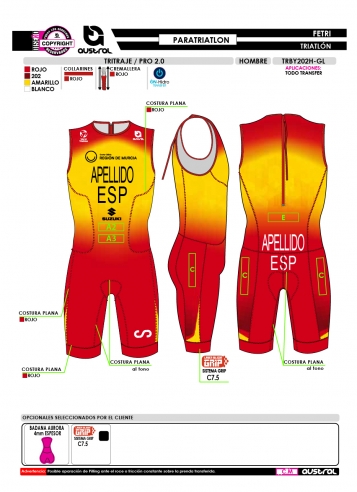 Tritraje PRO 2.0 - Paratriatlón - Rojo